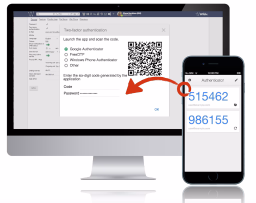 Visualisierung der in der Tabelle beschriebenen Funktionsweise der Variante 'Ablesen eines Codes in der App'.